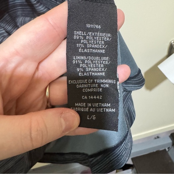 Womens Mondetta Workout Gym Athlete Black Striped Tank Top Dress Size Large - Picture 8 of 16